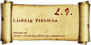 Lichtig Viktória névjegykártya